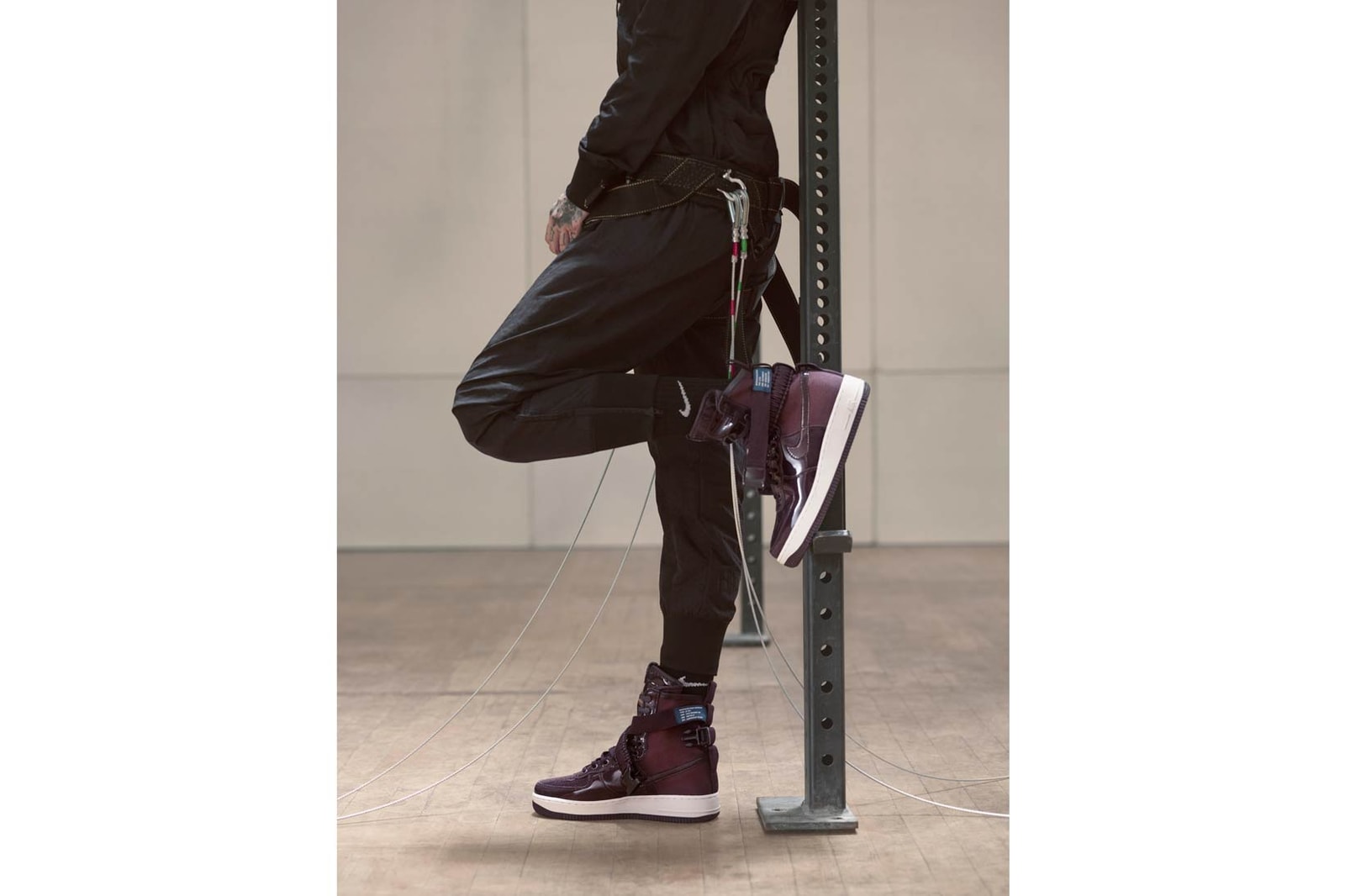 Ruby Rose Nike Air Force 1 Black Patent