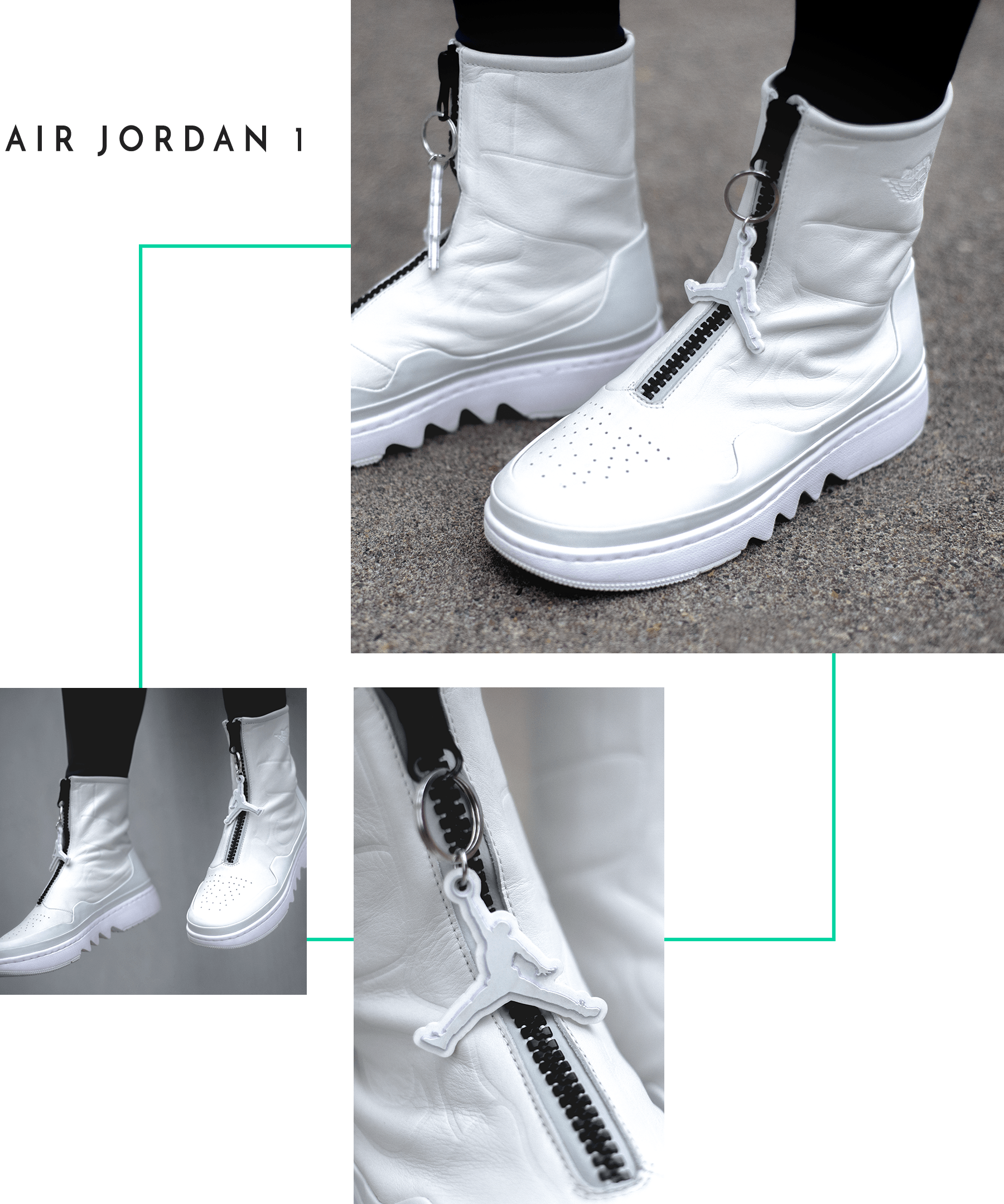 Nike The 1 Reimagined Jester XX Air Force 1 Jordan Jumpman Boot Logo Swoosh Women Female Design Collective Release Date Where to Buy Closer On Feet Look White