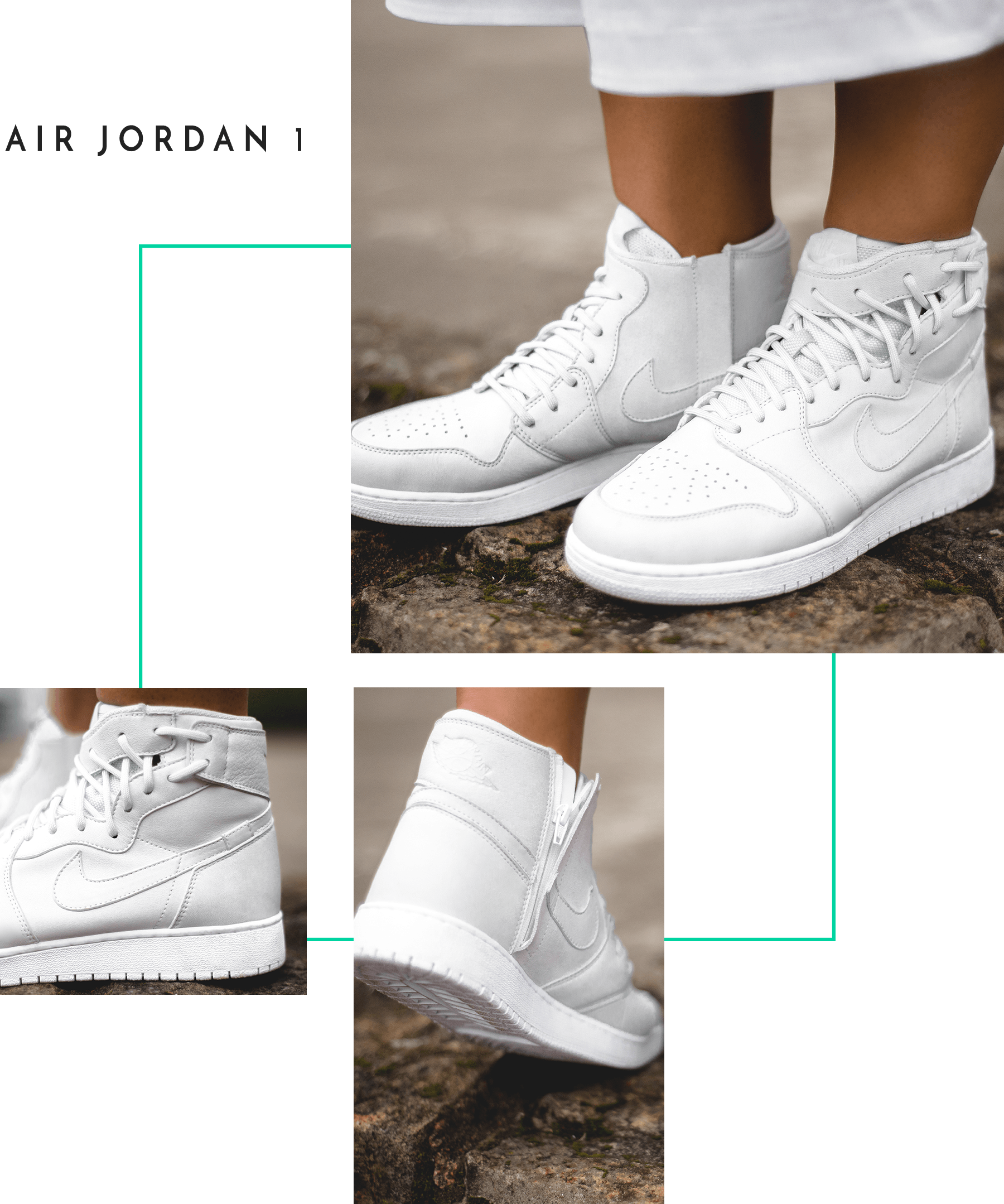 Nike The 1 Reimagined Rebel Air Force Air Jordan High Top Boot Sneaker Laces Back White Women Female Designer Design Collective Zipper