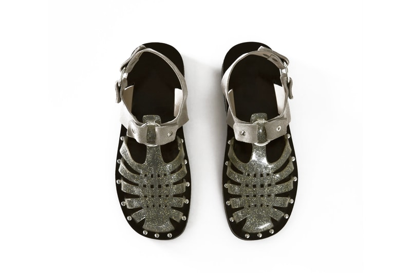 Acne Studios Jelly Sandal Rubber Leather Glitter Shoes Pink Grey Black White