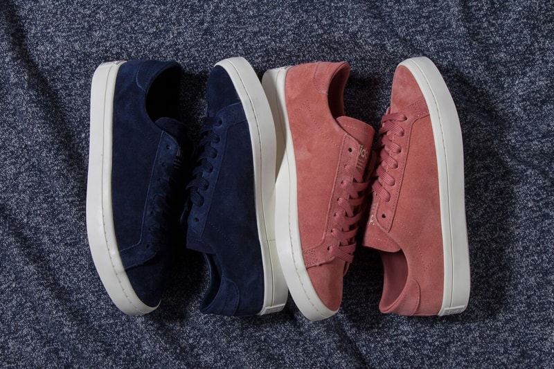 adidas Originals Court Vantage Sneaker Shoe Silhouette Sporty Ash Pink Legend Ink Navy White Sole Sleek Crisp Minimal