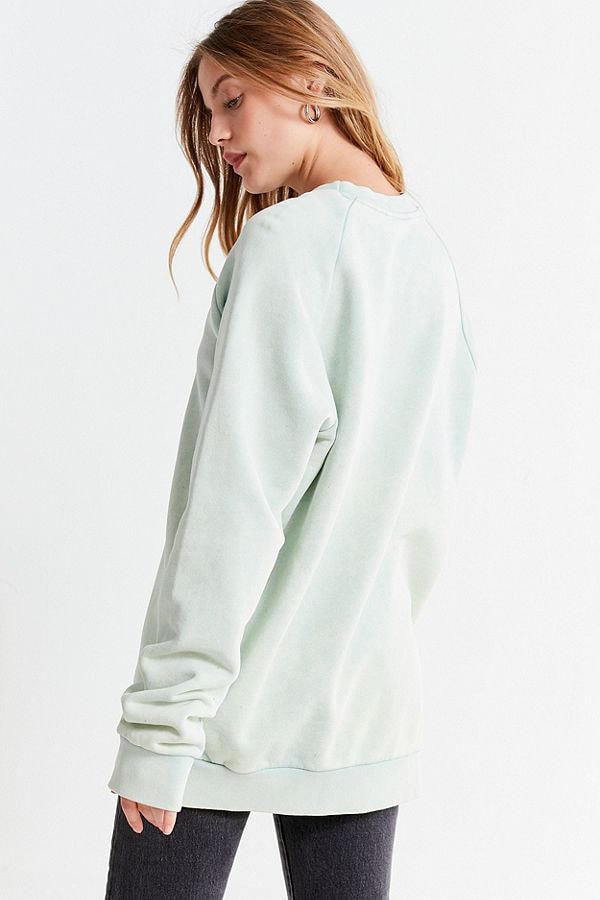 Where to Buy adidas Logo Sweater Sweatshirt Trefoil adidas Originals Urban Outfitters Mint Sky Blue Green Classic Iconic