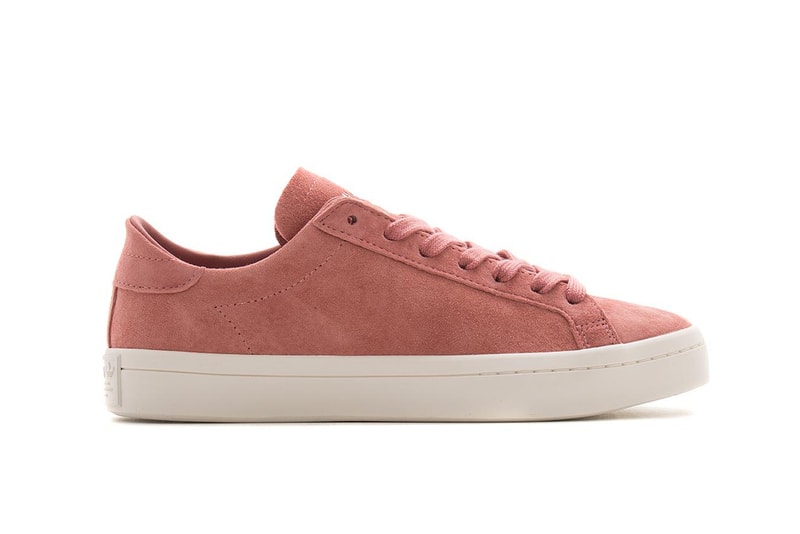 adidas Originals Court Vantage Sneaker Shoe Silhouette Sporty Ash Pink Legend Ink Navy White Sole Sleek Crisp Minimal