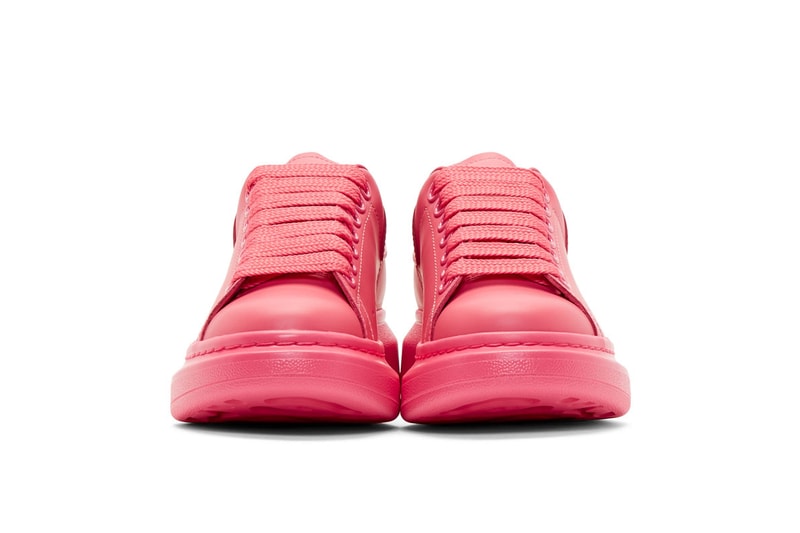 Alexander McQueen Platform Sneaker Shoe Pink Blue Colorway Chunky Sole Lace Up Silhouette Luxury Color