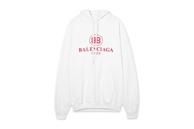 Splurge on Balenciaga's Latest White Hoodie With Pink Detailing