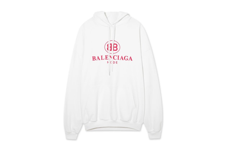Splurge on Balenciaga's Latest White Hoodie With Pink Detailing