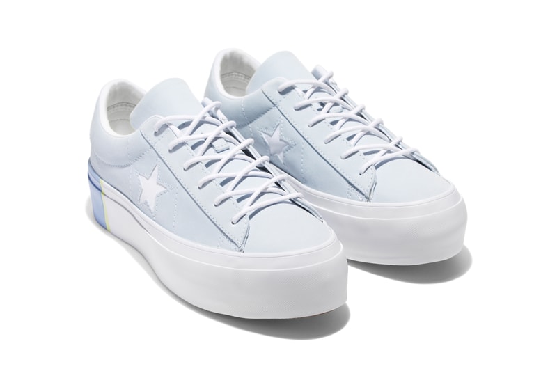 Converse One Star Colorblocked Platform Blue Tint/White