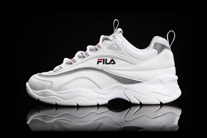 FILA Ray Bright Pink Gray White Silver Rainbow