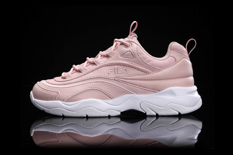 FILA Ray Bright Pink Gray White Silver Rainbow