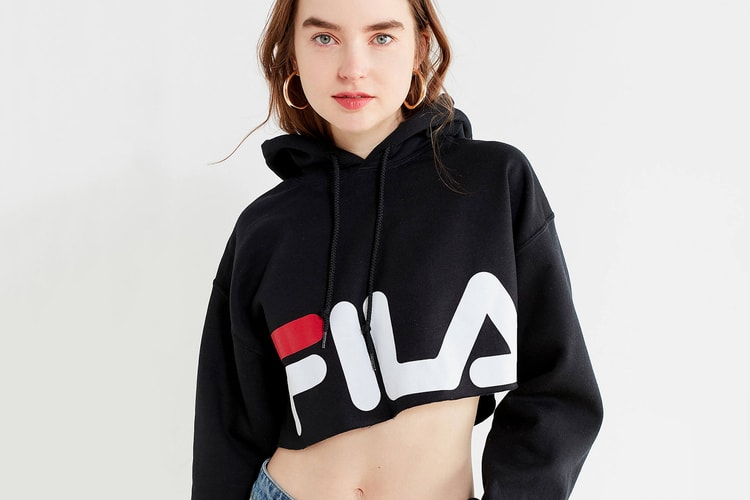 FILA x Urban Outfitters' Latest Cropped Hoodie Is Peak Cozy