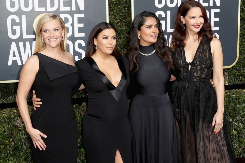 Golden Globes Dresses Are Being Sold For Auction Time's Up Black All Black Movement Me Too Time's Up Charity