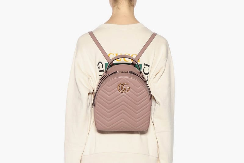 Gucci's New GG Marmont Leather Backpack Is a Blushing Beauty