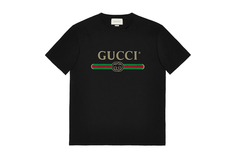 Gucci Vintage Logo T-Shirt Black Red Green Cruise 2018