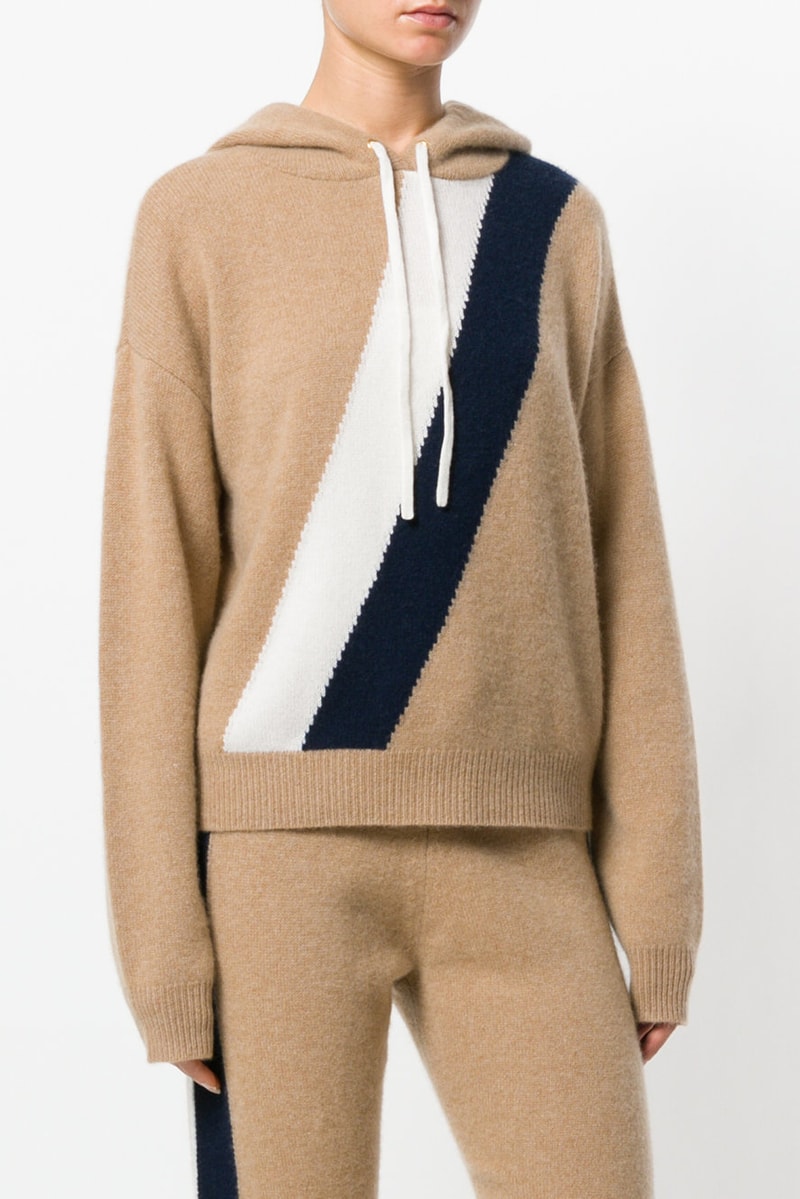 Juicy Couture Cashmere Tracksuit Farfetch Beige Tan Grey Red Blue White Yellow Striped Track Pants Hoodie