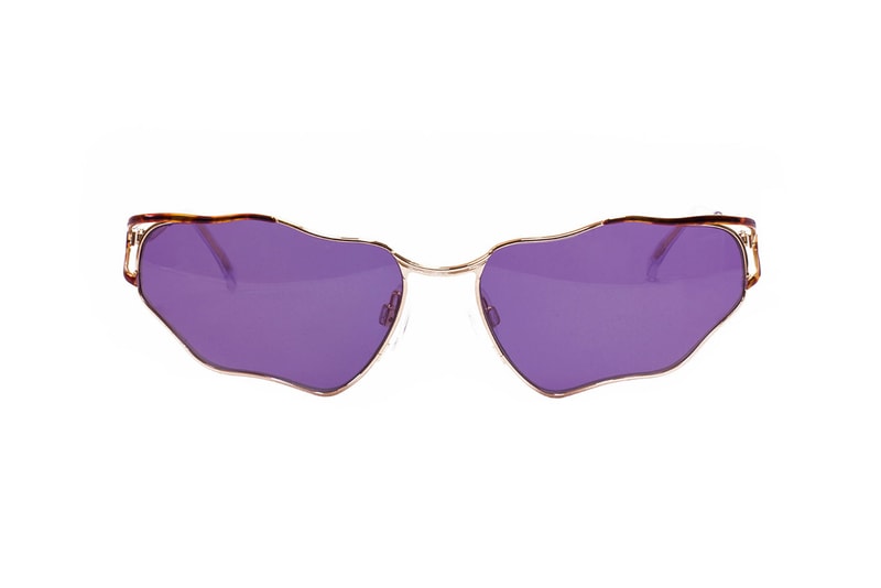 ManeMane Melted Frame Statement Sunglasses Metal Tinted Glass Red Purple Yellow Eyewear Shades