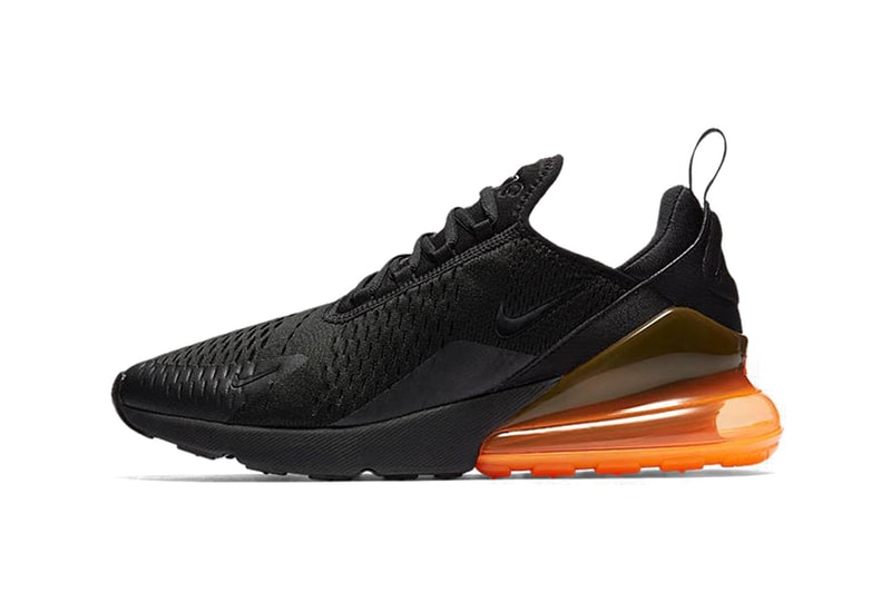 Nike Air Max 270 Silhouette Heel Boost Air Heel Sole Black Red Orange White Lime Green