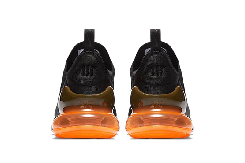 Nike Air Max 270 Silhouette Heel Boost Air Heel Sole Black Red Orange White Lime Green