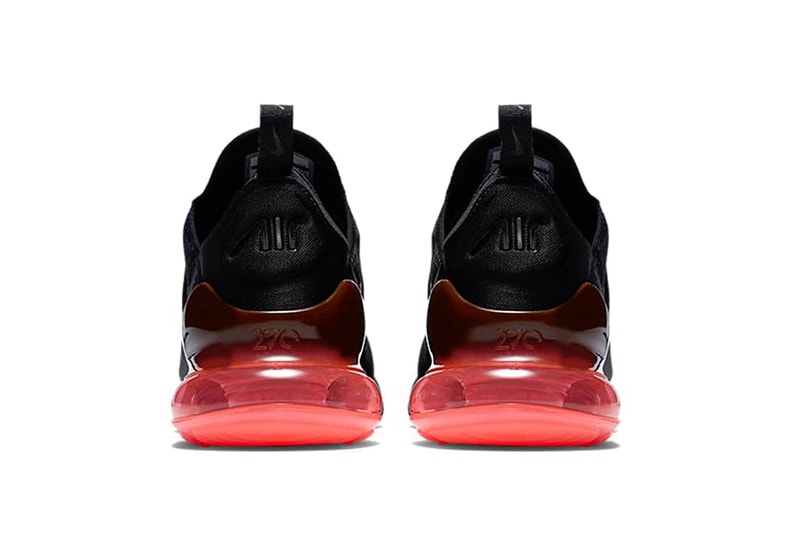 Nike Air Max 270 Silhouette Heel Boost Air Heel Sole Black Red Orange White Lime Green