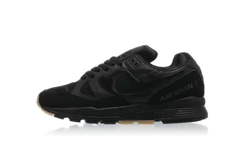 nike air span ii barely rose dark stucco triple black