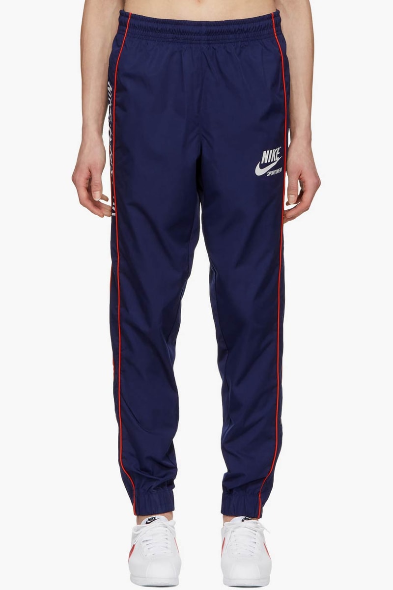 Nike Snap Button Track Pants Navy