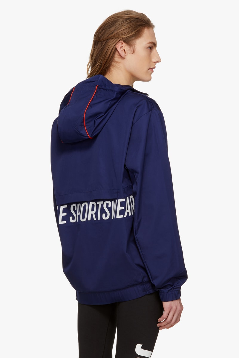 nike track jackets navy black white