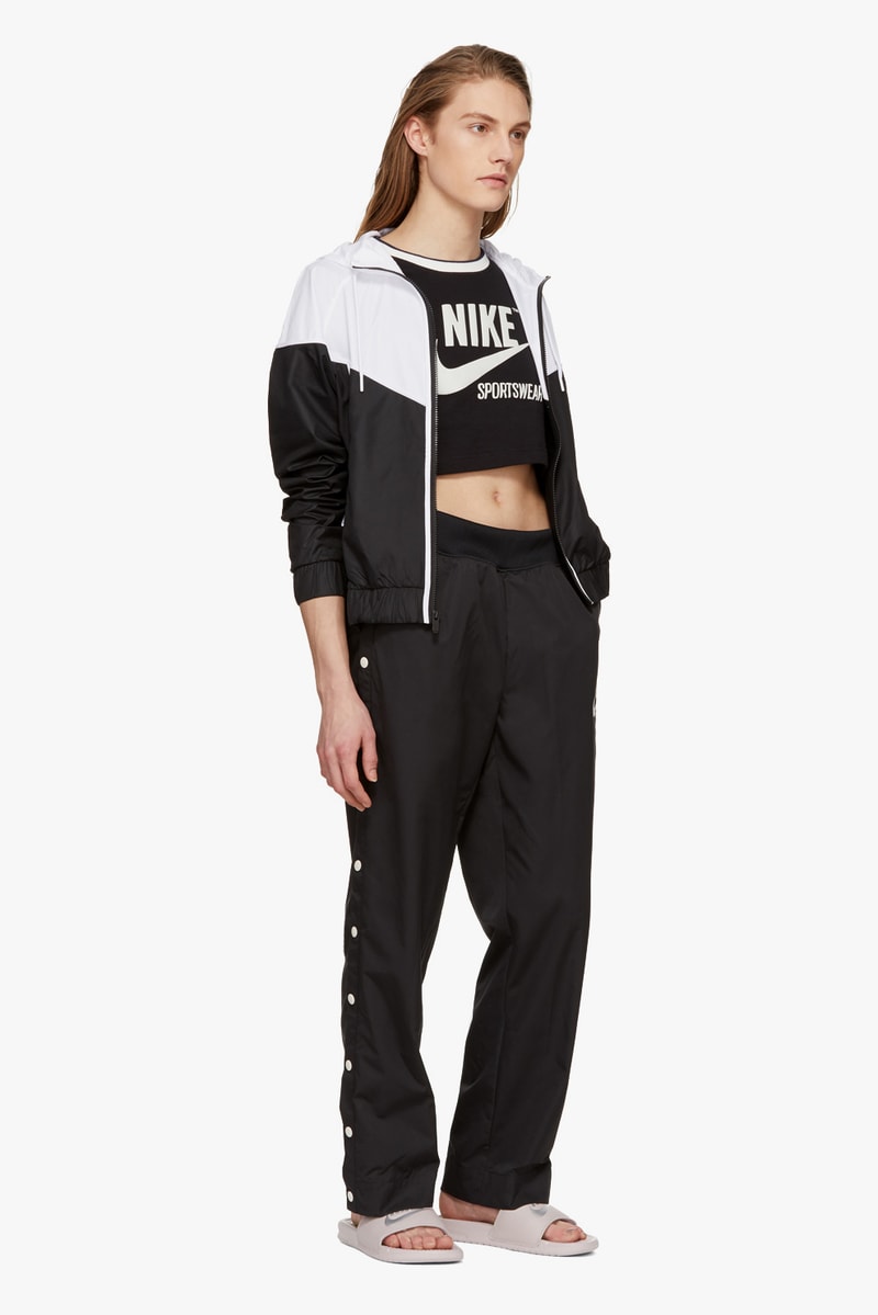 nike track jackets navy black white