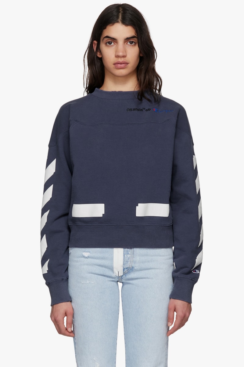 Off-White Virgil Abloh Shop New Season Champion Collaboration Sweatshirts Sweatpants Print SSENSE