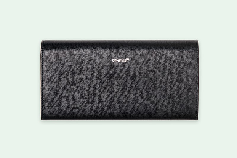 Off-White Virgil Abloh Sculpture Wallet Black White Diag Leather