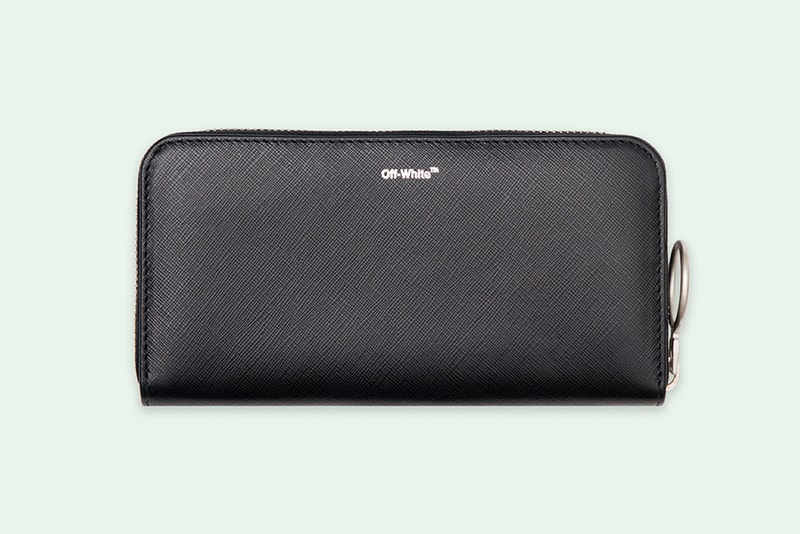Off-White Virgil Abloh Sculpture Wallet Black White Diag Leather