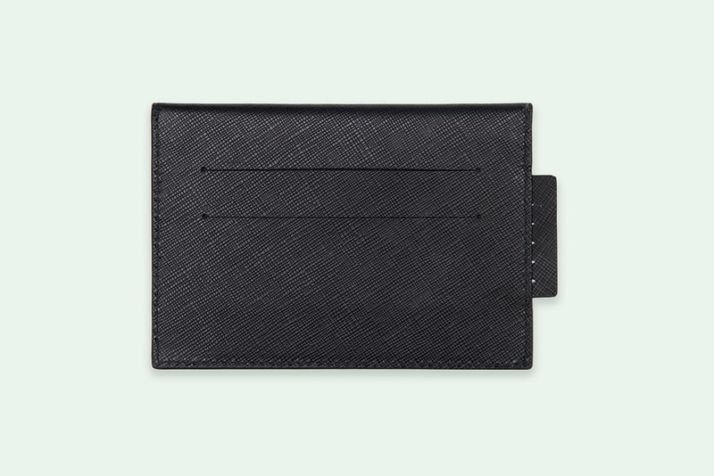 Off-White Virgil Abloh Sculpture Wallet Black White Diag Leather