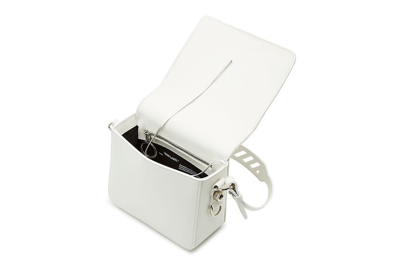 OFF-WHITE Virgil Abloh pre spring 2018 white leather handbag boxy bag where to buy