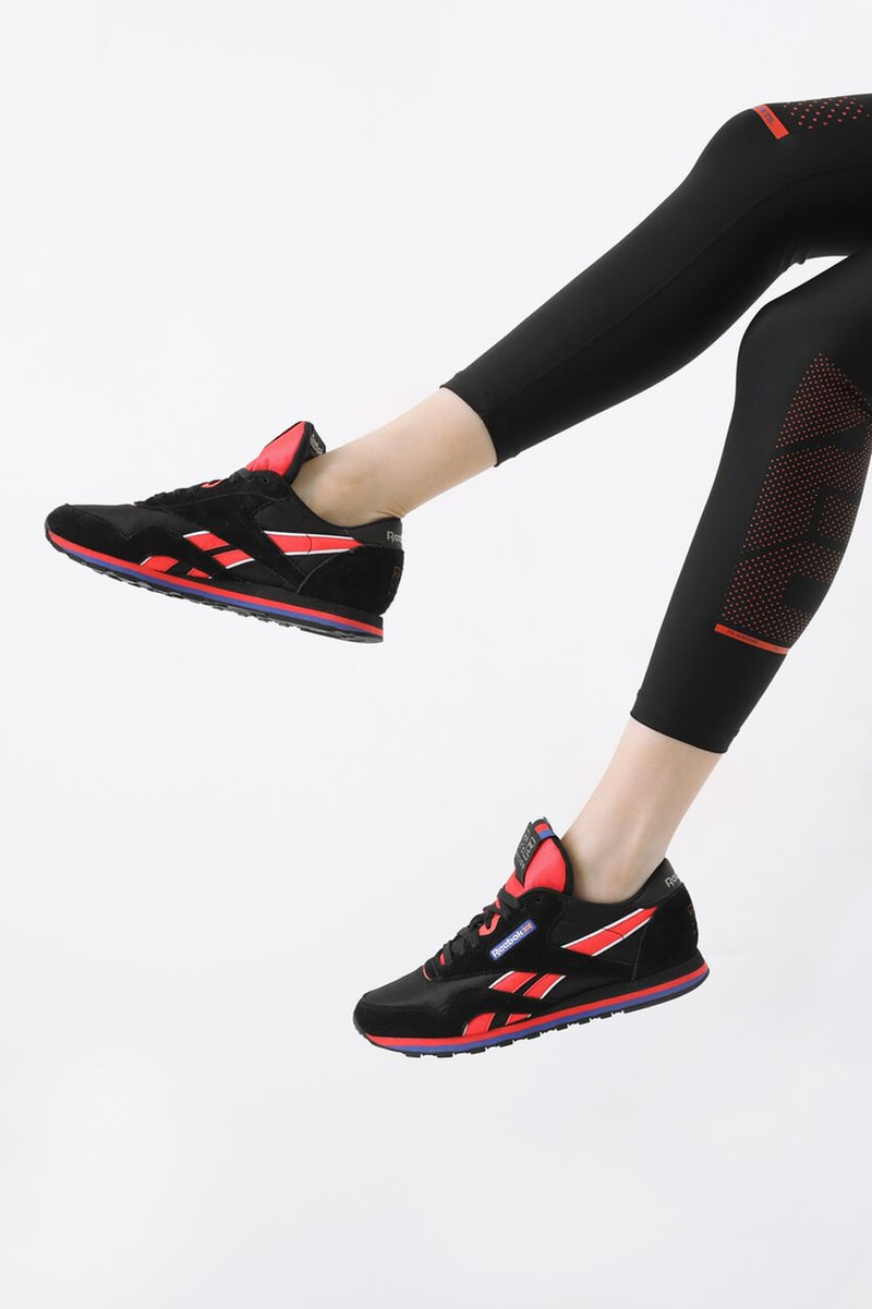 P.E Nation x Reebok Classic Nylon Trainer Black