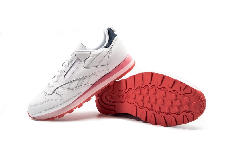 Publish Brand Reebok Classic Leather White Pink Red Dual Tone Sole Retro Silhouette Sneaker Collaboration