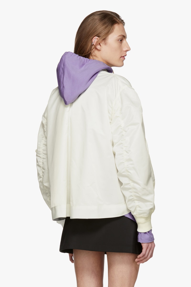 sacai all white ma 1 bomber jacket