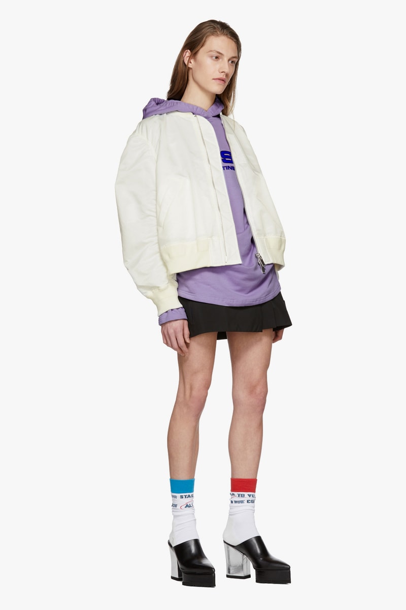 sacai all white ma 1 bomber jacket
