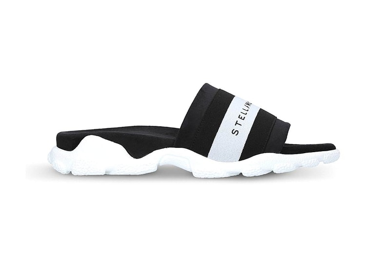 Stella McCartney Logo Detail Slide Black White