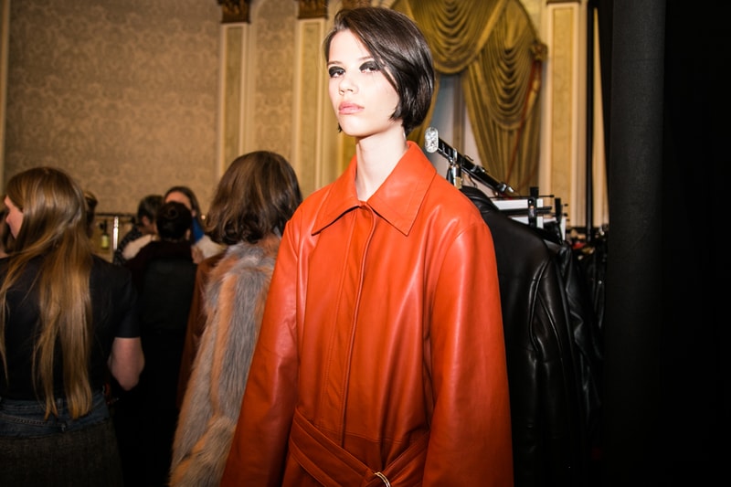 STAND stockholm fashion week 2018 fall winter menswear womenswear backstage behind the scenes scandi style leather faux fur shearling coat
