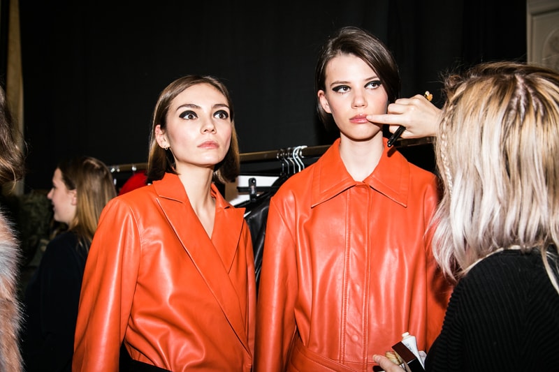 STAND stockholm fashion week 2018 fall winter menswear womenswear backstage behind the scenes scandi style leather faux fur shearling coat