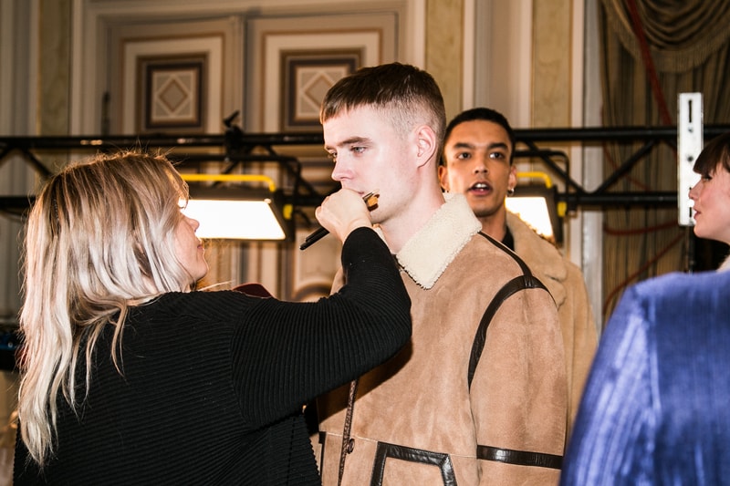 STAND stockholm fashion week 2018 fall winter menswear womenswear backstage behind the scenes scandi style leather faux fur shearling coat