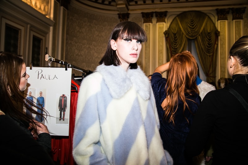 STAND stockholm fashion week 2018 fall winter menswear womenswear backstage behind the scenes scandi style leather faux fur shearling coat