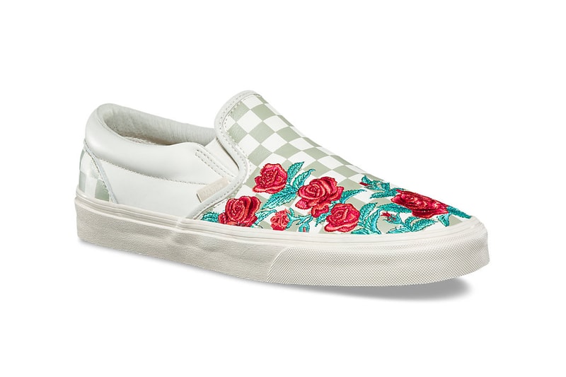 Vans Slip-On Rose Embroidery Marshmallow Turtledove