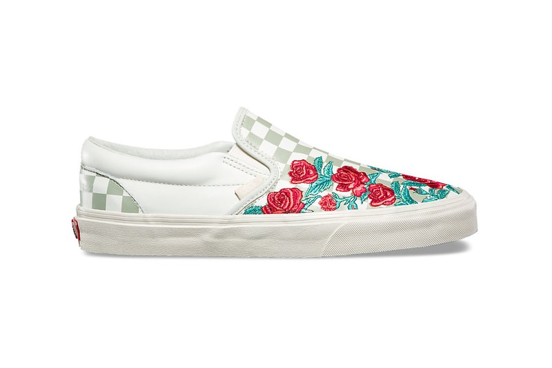 Vans Slip-On Rose Embroidery Marshmallow Turtledove