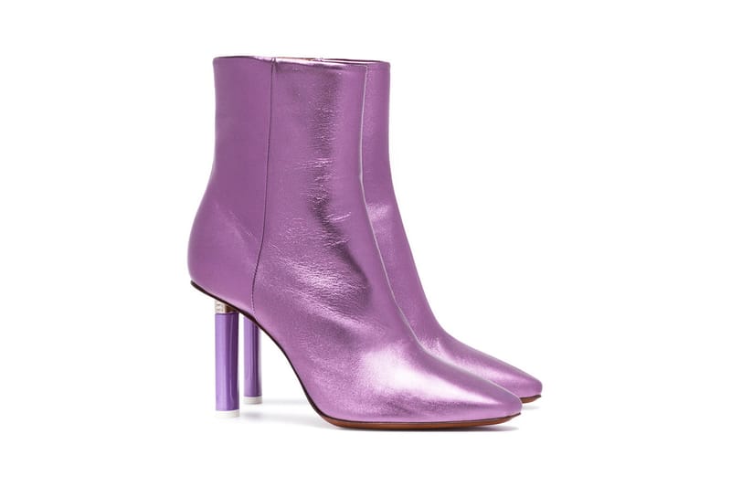 You Need Vetements' Latest Lighter Heel Boots in Metallic Purple