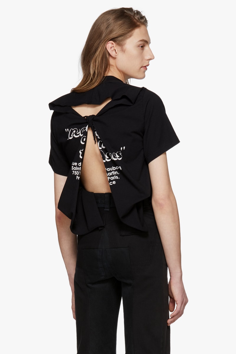 Vetements Hometown Collection Hoodie T-shirt Black White Print Simple Streetwear
