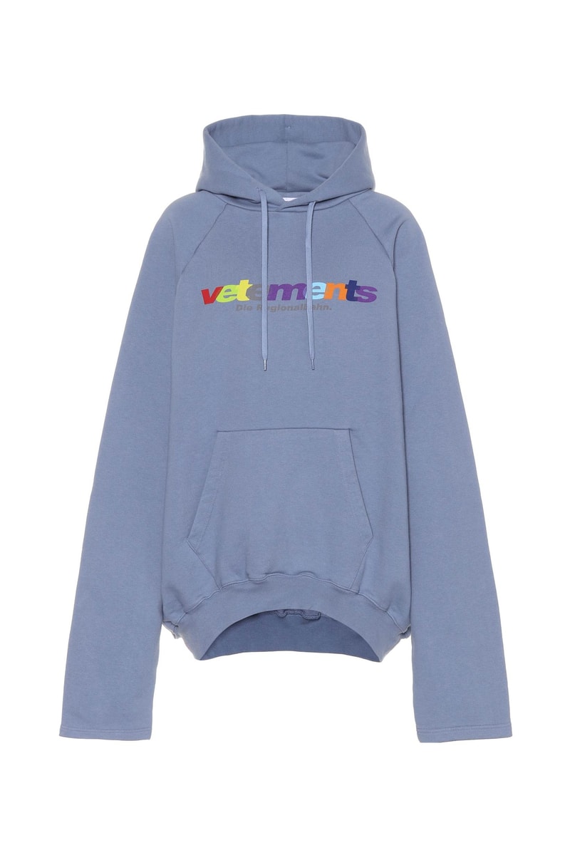 Vetements Rainbow Logo Oversized Hoodie T-Shirt
