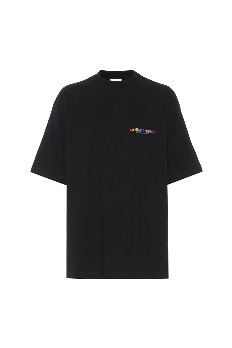 Vetements Rainbow Logo Oversized Hoodie T-Shirt
