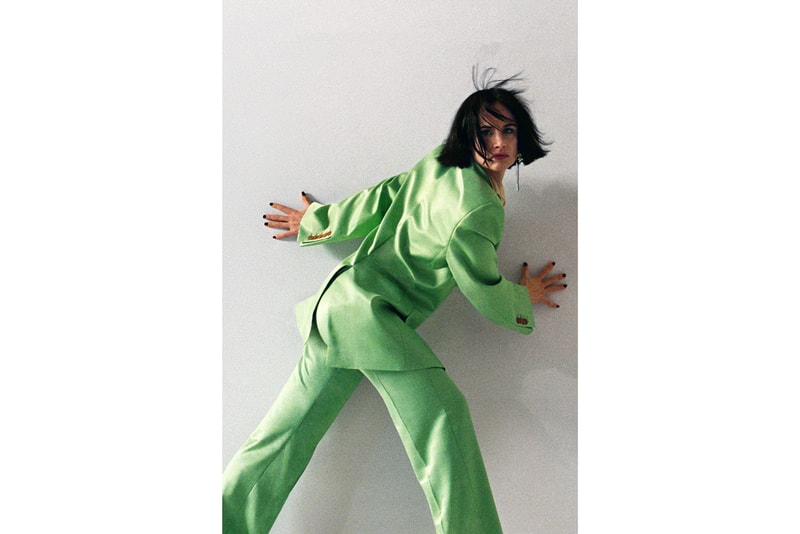 Acne Studios Spring/Summer 2018 Campaign Green Blazer Suit Pants