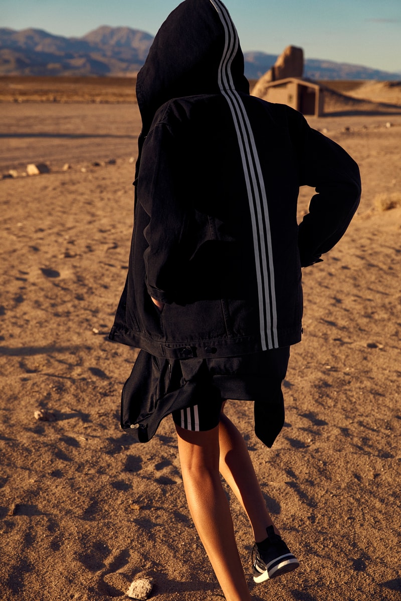 NAKED x adidas Originals Consortium Arkyn Collection Denim Jacket Shorts Black