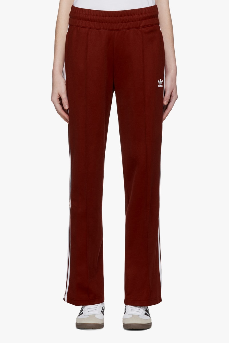 adidas Originals Classic Burgundy Trackpants Three Stripes Retro Sweatpants Sports Athleisure