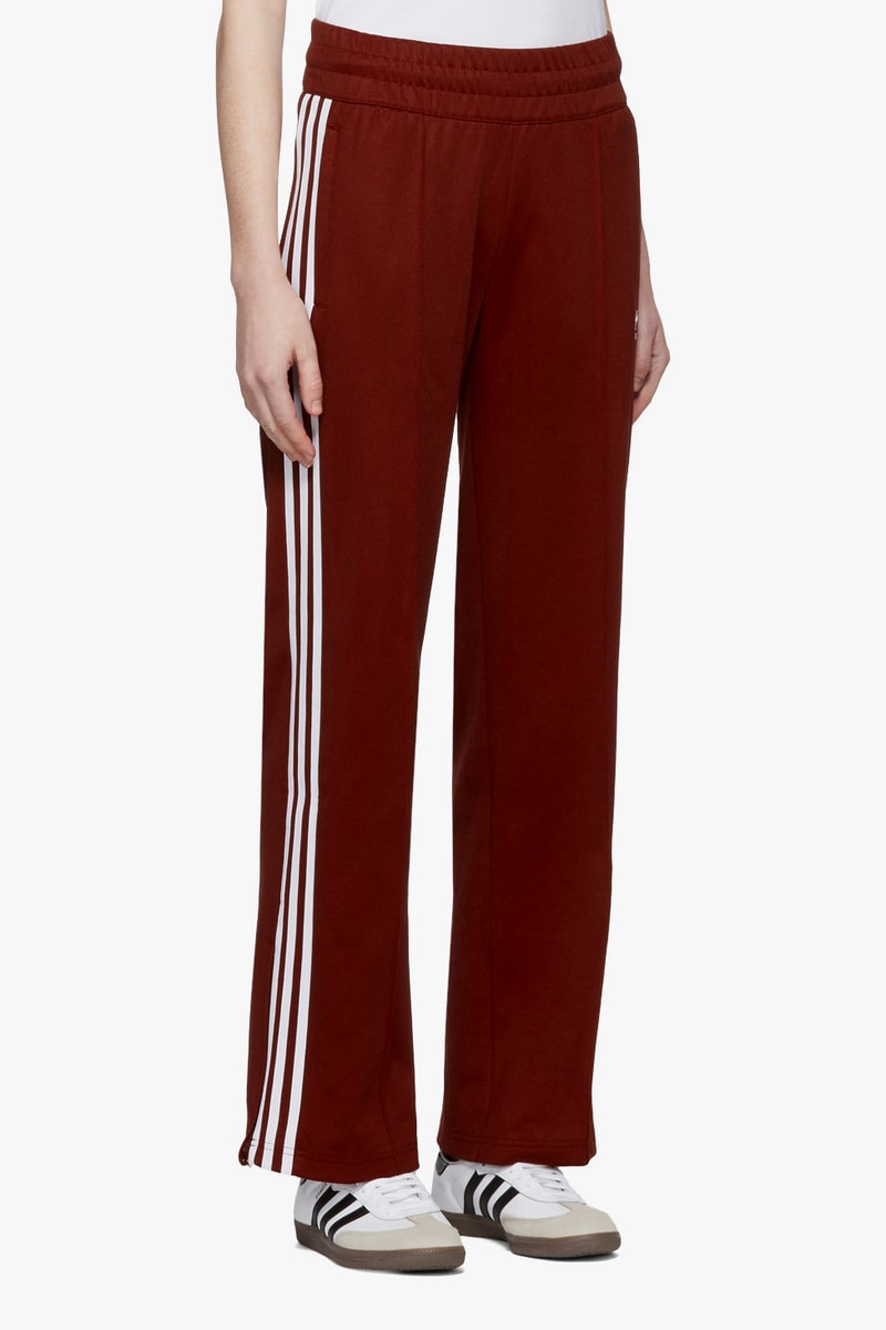 adidas Originals Classic Burgundy Trackpants Three Stripes Retro Sweatpants Sports Athleisure